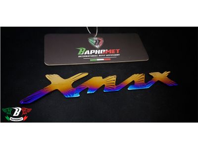 X-MAX 300鈦合金燒色字體車貼。含3M背膠